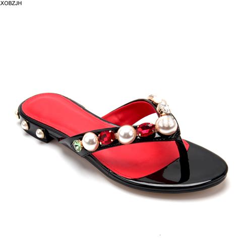 Women Flat Sandals Summer Shoes 2019 Brand Slip On Luxury Flip Flops