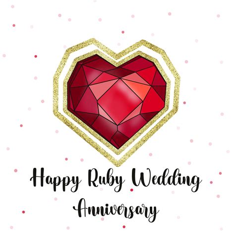 40th Ruby Wedding Anniversary Cards Boomf
