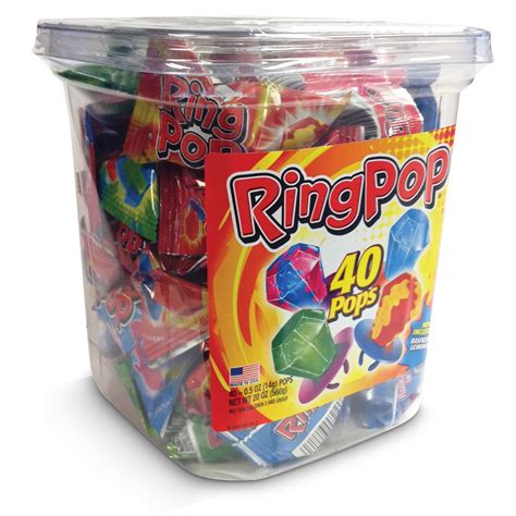 Topps Original Ring Pop Assorted Flavors Individually Wrapped 40