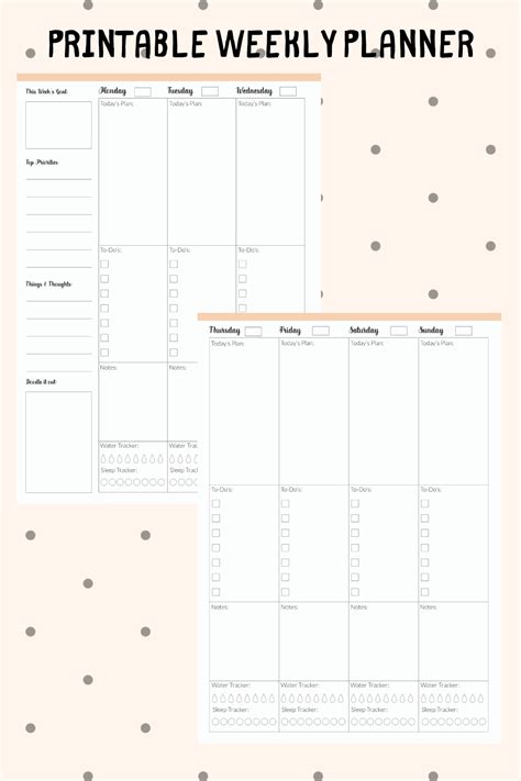 Productivity Planner Kit Weekly Work Organizer Monthly Etsy Planner