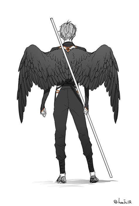 Pin By Emag Sempai On 그림 Wings Drawing Concept Art Characters Drawings