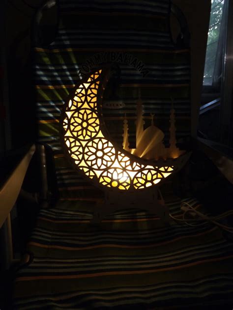 Laser Cut Lamp Moon Night Light Template Free Vector cdr Download