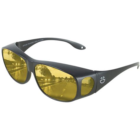 fit over hd day night driving glasses wraparound sunglasses for men women anti glare