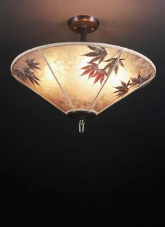 May you like japanese inspired. Japanese maple leaf oriental style mica ceiling lamps ...