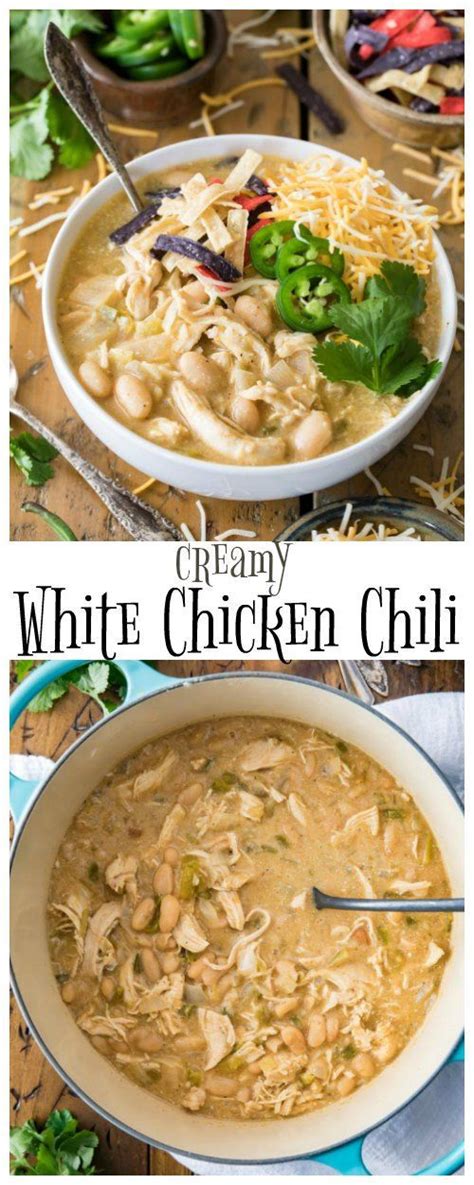 And considering the whole things comes together in less than an hour, it's a total weeknight dinner winner. An easy recipe for the BEST, easy White Chicken Chili! # ...