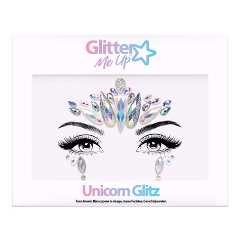 Dekorationsstenar Ansikte Glitter Me Up Unicorn Glitz