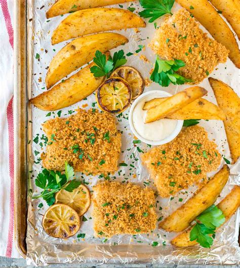 Fish And Chips Healthy Baked Recipe Wellplated Com Therecipecritic