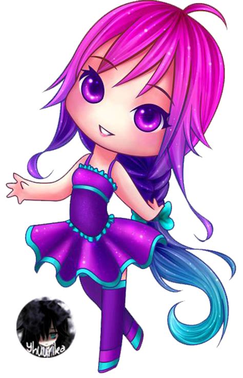 Chibi Girl With Ombre Hair By Yhuurika On Deviantart