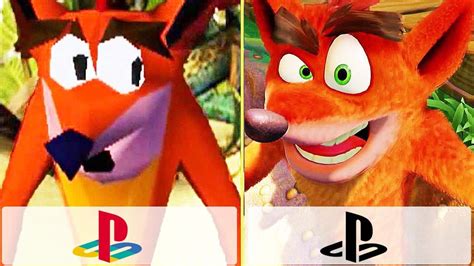 Crash Bandicoot Remastered Vs Crash Bandicoot Ps1 Gameplay Comparison