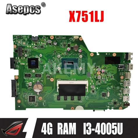 X751lj Gt920m 4g Ram I3 4005u Mainboard Rev 23 For Asus X751lx R752la