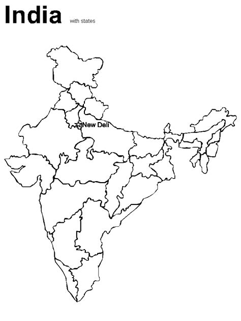 5 Best Images of Map Of India Worksheet - India Map Coloring Page, Latin and South America Map