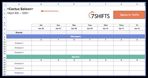Excel Work Schedule Template In 2020 Weekly Schedule Template Excel