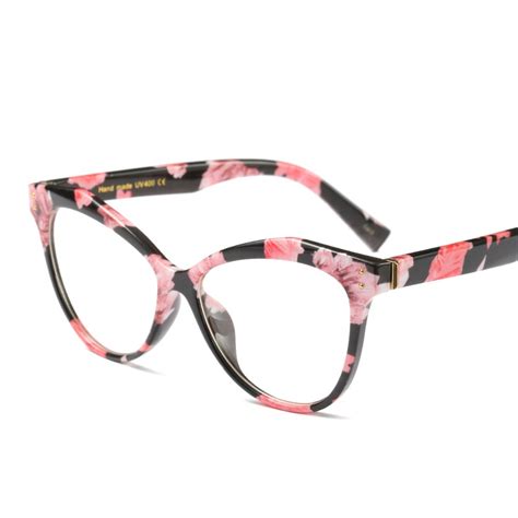 buy women retro cat eyeglasses brand designer spectacles glasses frame optical
