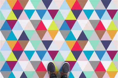 Multicolour Triangle Pattern Flooring In 2020 Vinyl Flooring