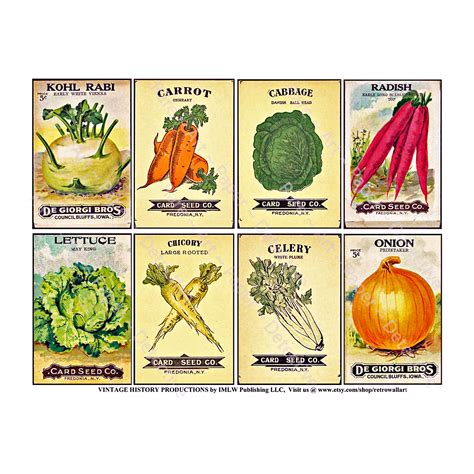 Diy Vintage Style Seed Packs Garden Ts Designed For Writing Your