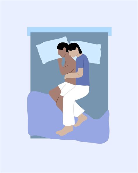 Illustration Of A Popular Couples Sleeping Position Sleeping Positions Couple Sleeping