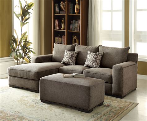 Best sectional sofas reviews 2020. ACME Ushury Sectional Sofa with 2 Pillows , Gray Chenille ...