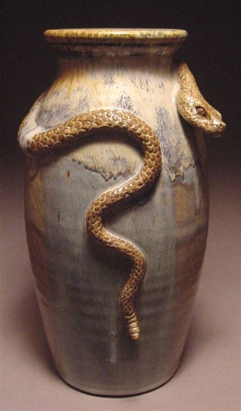 Snake Vase Mud Majik Pottery Clay Vase Ceramic Sculpture Ceramics