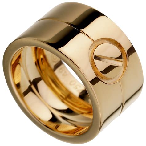 Cartier Yellow Gold 3 Diamond Love Band Ring At 1stdibs