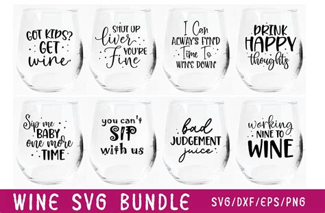 Wine Glass Svg Bundle Wine Quotes Svg Graphic By Svg Creation · Creative Fabrica