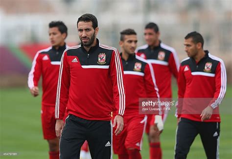 مصطفى محمد أحمد عبد الله‎; Mohamed Aboutreika of Al Ahly Sport Club looks on during a ...