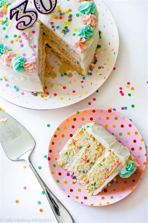 Birthday Cake Flavor Funfetti Layer Cake Sallys Baking Addiction