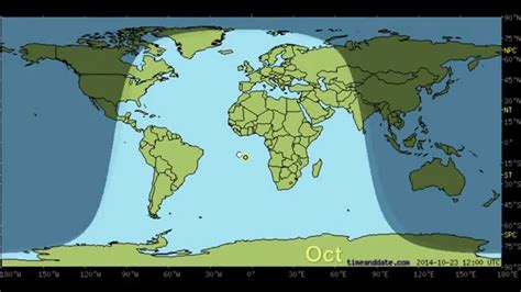 Day And Night World Earth Map With Sun And Moon Position Every 24