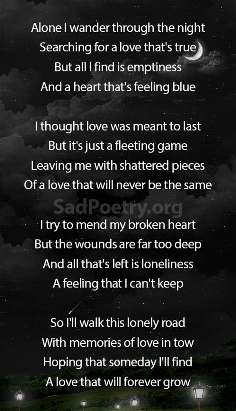 Sad Lonely Poems