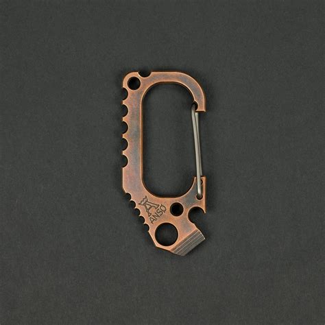 Anso Brass Carabiner V3 Copper Edc Keychain Urban Edc Supply