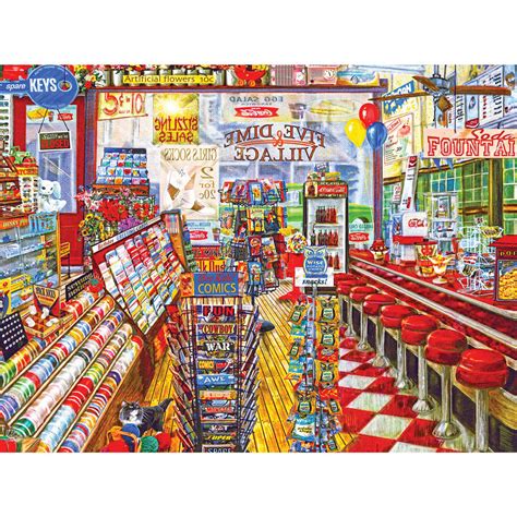 At the jigsaw puzzle store, we have the best puzzles online. Five & Dime Store 1000 Piece Jigsaw Puzzle | Bits and Pieces