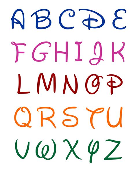 Best Images Of Alphabet Disney Font Printables Disney Font Alphabet