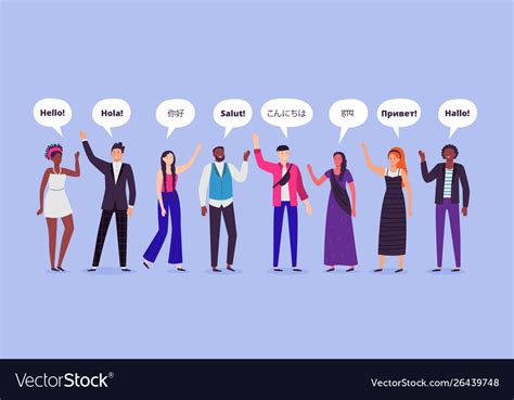 People Say Hi Hello On Different Languages Vector Image