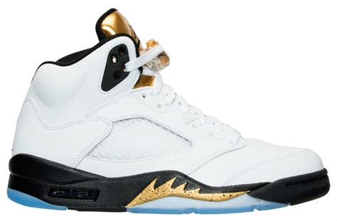 The nike air jordan 5 gold is now. Air Jordan 5 Olympic White Black Gold Release Date - Sneaker Bar Detroit