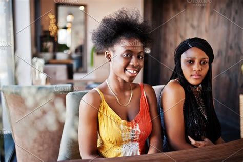 Two Black African Girlfriends At Sum High Quality Beauty And Fashion