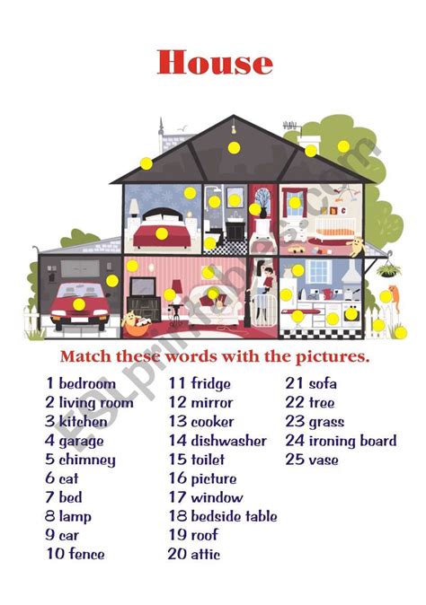 House Esl Worksheet By Gabcii