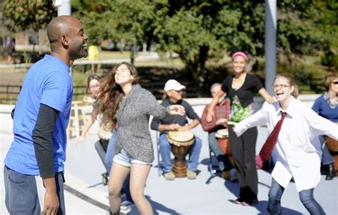 Drum Circle At Unc Wilmington Director Jean Rene Delsoin T Flickr