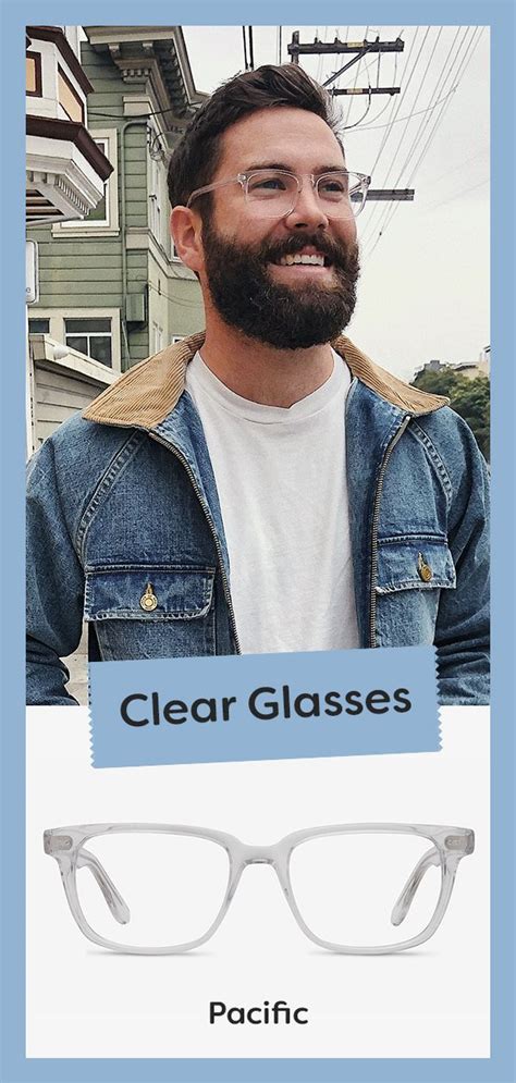 pacific rectangle clear full rim eyeglasses eyebuydirect mens clear frame glasses mens