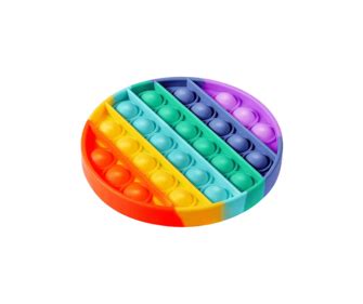 Pop it Fidget Toy- Known from TikTok - Round- Rainbow - Geeektech.com png image