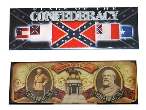 Robert E Lee And Confederate Flags Metal Oblong Magnets
