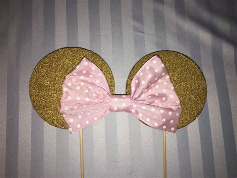 Minnie Mouse Ears Cake Topper By Thesugarfairyshoppe On Etsy Minnie
