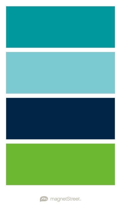 Teal Turquoise Navy And Kiwi Wedding Color Palette Custom Color