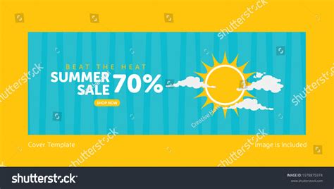 Beat Heat Summer Sale Cover Page Stock Vector (Royalty Free) 1978875974