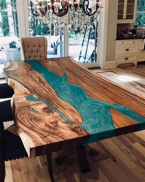 Custom Made Epoxy River Dinning/ Dining /Coffee Table Top made in