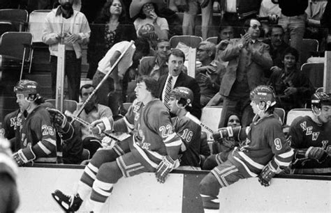 New York Rangers Coach Herb Brooks Yells At The Buzzer As His Team