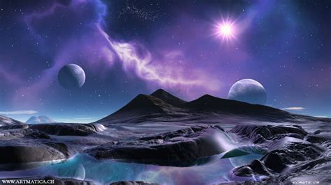 Alien Worlds Fantasy Landscape Planets Art