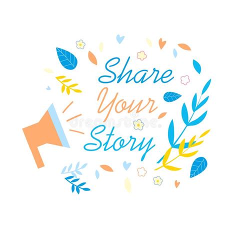 Share Your Story Social Media Promotion Banner Stock Vector