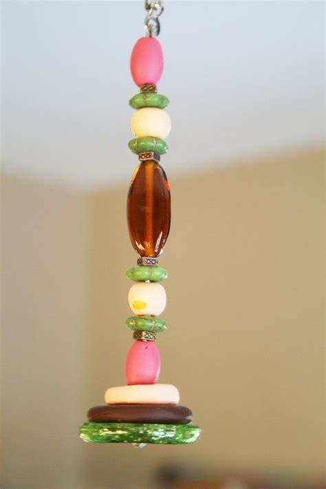 Ceiling Fan Light Pull Polymer Clay And Glass Beads Etsy Ceiling
