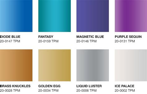 Introducing Metallilc Shimmers Pantone Colour Palettes Gold Pantone