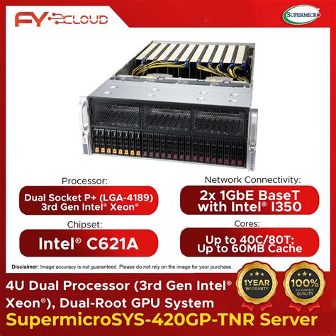 Supermicro Server Gpu Sys 420gp Tnr 4u Dual Processor 3rd Gen Intel