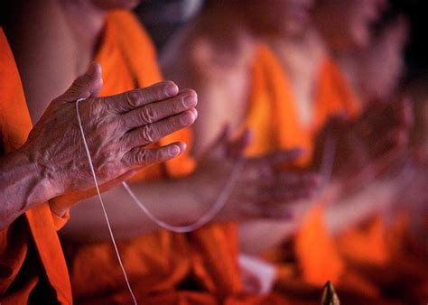 Buddhist Monks In Thailand Greeting Card By Photo By Vincenzo Chiochia